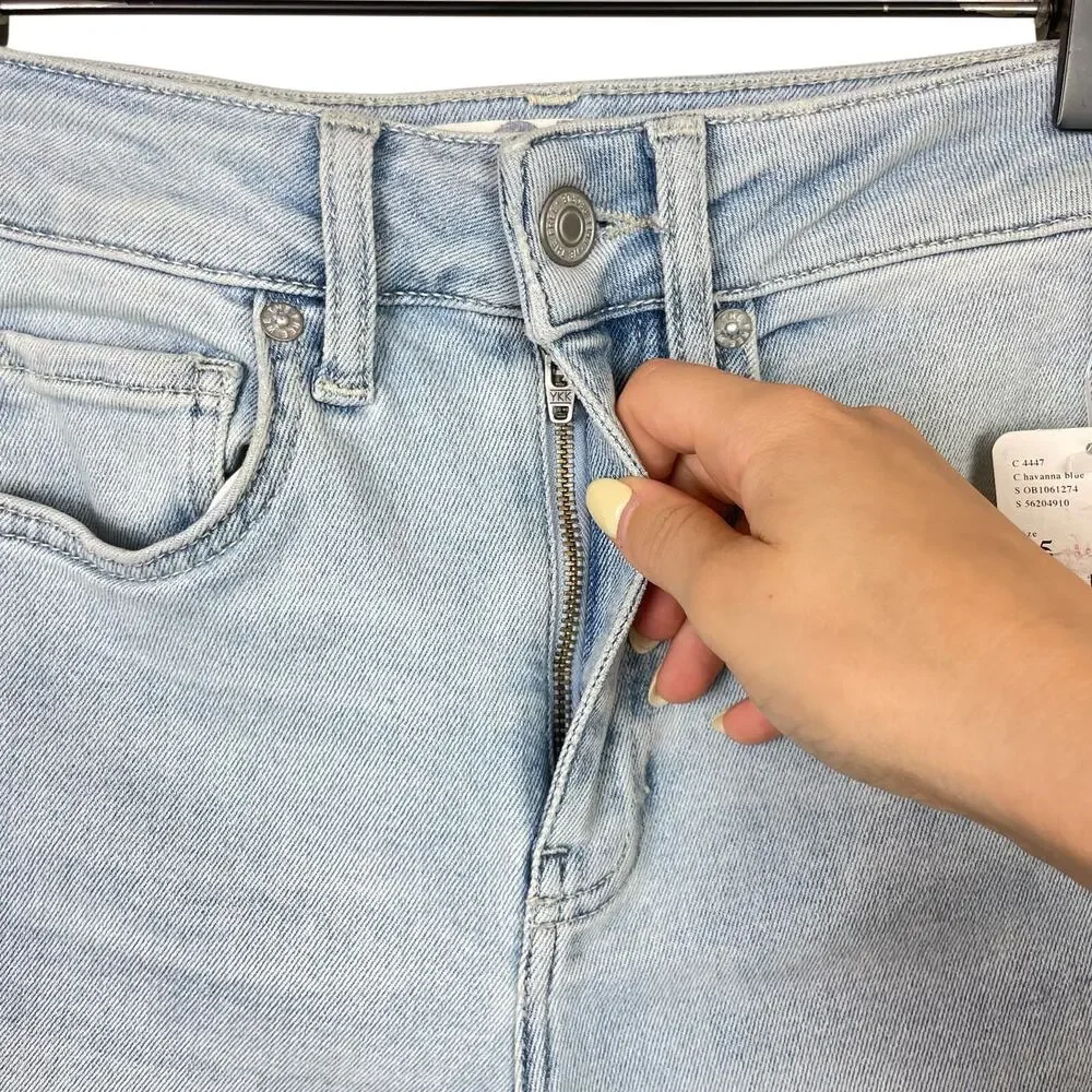 We the Free People NWT High Rise Raw Hem Light Wash Jeggings Skinny Jeans